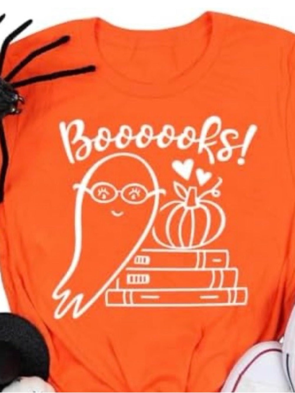 Orange 'Boooooks!' Graphic Tee